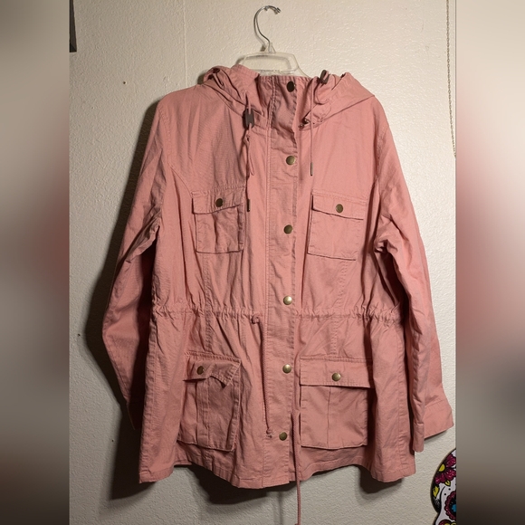 41 Hawthorn Jackets & Blazers - 41 Hawthorn Women's Pink Hooded Jacketsizr 2x